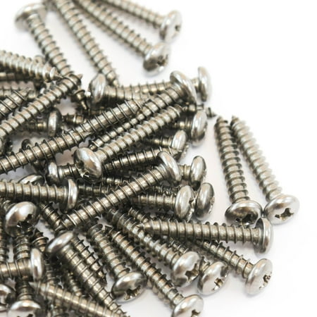 

Red Hound Auto 80 Marine Pan Head Self Tapping Screw Set Type A No. 8 x 1 Inch 304 SS Stainless Steel Corrosion Resistant