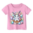 thumbnail image 4 of XDZJLR T-Shirts Filles Enfants Graphiques de Pâques Coupe Ample Décontractée Manches Courtes Col Rond pour Garçons 1-2 Ans, 4 of 4