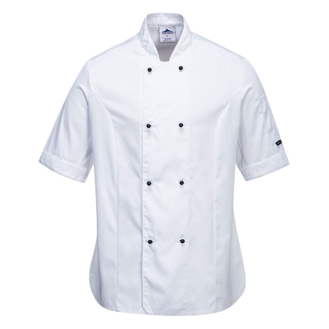 Portwest - Chaqueta de Chef Rachel de Manga Corta para Mujer (Blanco)