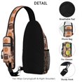 Football Coffee Cup Orange Pattern Sling Backpack, Cycling Sling Bag ...