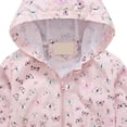 thumbnail image 3 of TSHXS Rain Coats For Girls Toddler Girls Butterfly Print Mesh Lined Packable Hooded Wind Jacket Light Sun Block Spring Beach Coat(10-12 Years,Pink), 3 of 3