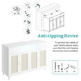 thumbnail image 4 of EDTara Sideboard Buffet Cabinet with Storage,47 Inch Rattan Sideboard Buffet Cabinet,4 Doors, 2 Drawers with LED Lights & Power Outlet, 4 of 8