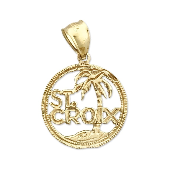 14K Gold Saint Croix Virgin Islands Charm