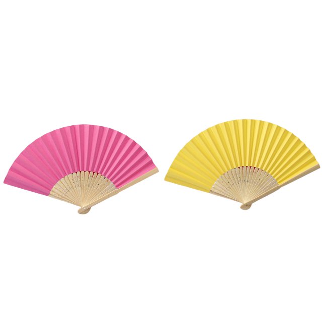 (2-Pack) Rinsvye Solid Fan Folding Tdecorations for 40 Years Party Wedding Hand Dance Swirl Decorations Held Silk Pattern Color Wall Clips for Hanging Paper Tools & Home Improvement