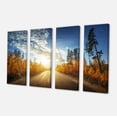 thumbnail image 2 of Route en Forêt d'Automne Panorama - Impression sur Toile, 2 of 3