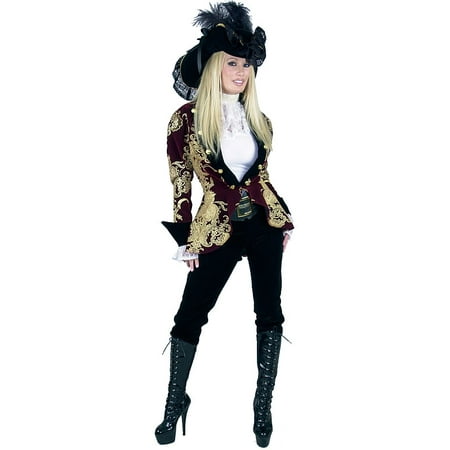 Elegant Pirate Lady - Burgundy Costume