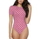 thumbnail image 1 of Fotbe Fish Scales Body de Mujer con Cuello Redondo y Mangas Cortas, Sin Mangas Ajustado, Suave, Cómodo y Básico-XX-Large, 1 of 7