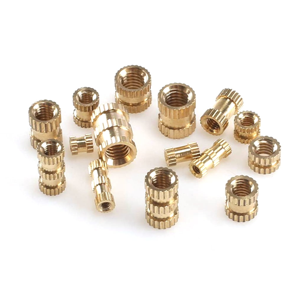 Insert Nut Hot Melt Inset Thread Copper Knurled Embedment Assortment Kit Set