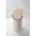 thumbnail image 1 of Papelera de inodoro de estilo crema, cubo de almacenamiento con tapa de rebote automático, para el hogar, sala de estar, con anillo de presión, boca oblicua, 1 of 6