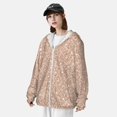 thumbnail image 5 of Kll Beige Sparkling Glitter Print Men'S Women’s Upf 50+ Sun Protection Outdoor Hoodie Jacket Long Sleeve Fishing Hiking Performance Shirt- Xx-Large, 5 of 8