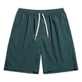 thumbnail image 4 of Hurxie Men's Casual 7 Inch Shorts Twill Drawstring Summer Beach Stretch Golf Shorts with Pockets Army Green,3XL, 4 of 5
