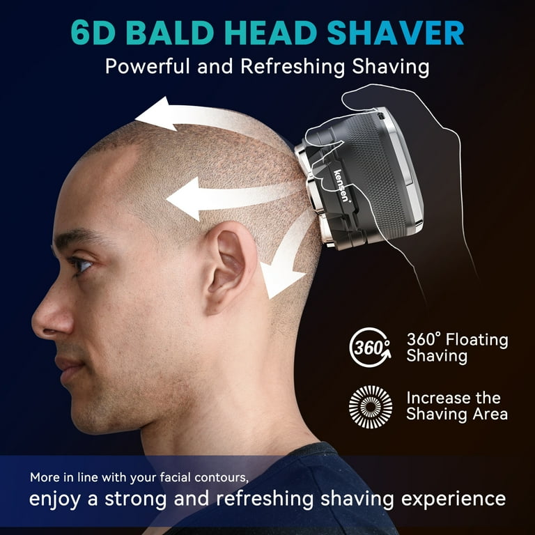 KENSEN 6D Electric Head Shaver for Bald Men, Rechargeable
