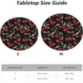 thumbnail image 2 of Cherry Fruit Black Round Fitted Tablecloth, Waterproof Outdoor Table Cloth Fitted with Elastic Wipeable Table Cover Fit for 45" - 50" Diameter, 2 of 6