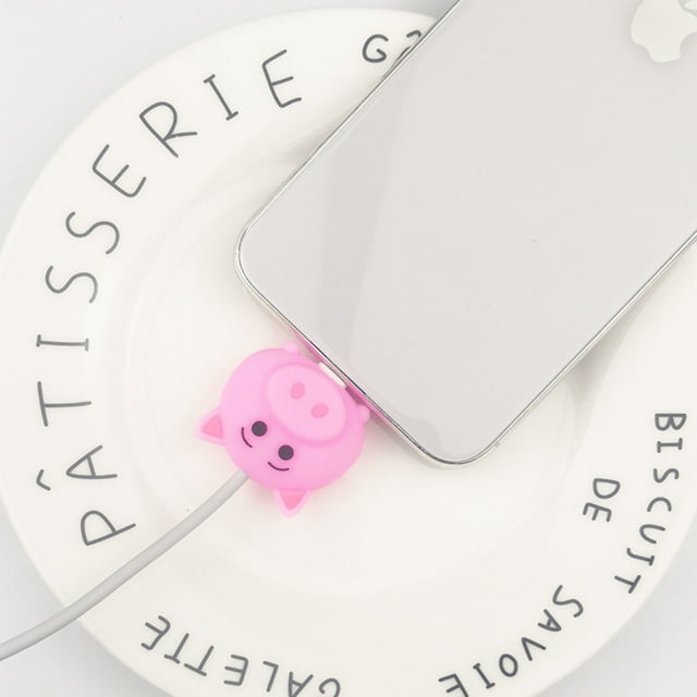 Cute Usb Cable Bite Charger Wire Organizer Silicone Cable Saver Charging Cord Protector Data Line Cable Protection for iPhone 12