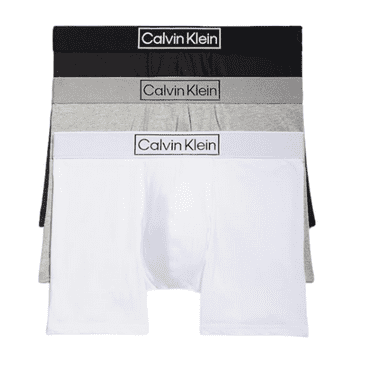 Calvin Klein Men's Reimagined Heritage Cotton 3-Pack Boxer Brief Black/Grey Heather/White XL
