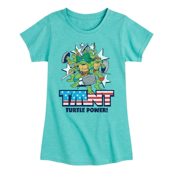 Teenage Mutant Ninja Turtles - Turtle Power Americana - Toddler & Youth Girls Short Sleeve Tee