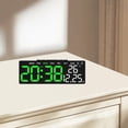 thumbnail image 1 of Reloj despertador digital multiusos rectangular para decoración del hogar, reloj digital LED, reloj de escritorio eléctrico para estante, mesa de baño Concha negra, 1 of 8