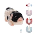 thumbnail image 3 of Conjunto de muñecos de cerditos reborn, animales interesantes, lindos y suaves, muñecos de cerditos recién nacidos para niños. Blanco y negro, 3 of 9