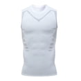 thumbnail image 2 of Haitryli Men's Athletic Tank Top Compression Workout Vest  Sleeveless Shirts Fitness Shapewear A White XXL, 2 of 2