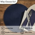 thumbnail image 6 of Split P Navy Essex Round Placemat Set of 4, 6 of 6