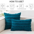 thumbnail image 4 of Pieza Boho Trim Throw Pillow Algodón Lino Sofá Throw Pillow para Sofá, Sofá, Cottage Throw Pillow para Sala de Estar 12 x 20, 4 of 5