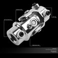 thumbnail image 2 of Universal 3.2" Length 38 Degree Working Angel 5/8"-26 Spline X 3/4" DD Stainless Steel Single Steering Shaft U-Joint, 2 of 5