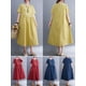 thumbnail image 3 of Vestido holgado de mujer con bolsillos, manga corta, vestido informal de fiesta, 3 of 8