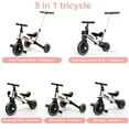 thumbnail image 3 of KORIMEFA 5 in 1 Kids Tricycle for 1-4 year olds, Toddler Bike Kids Trike for Balance Training, Baby Bike with Push Handle for Boy Girl, 3 of 15