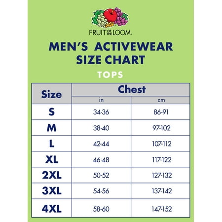Fruit Of The Loom Size Chart Women