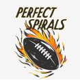 thumbnail image 5 of Perfect Spirals Flaming Football Adult White Crew Neck Long Sleeve Shirt-Medium, 5 of 6