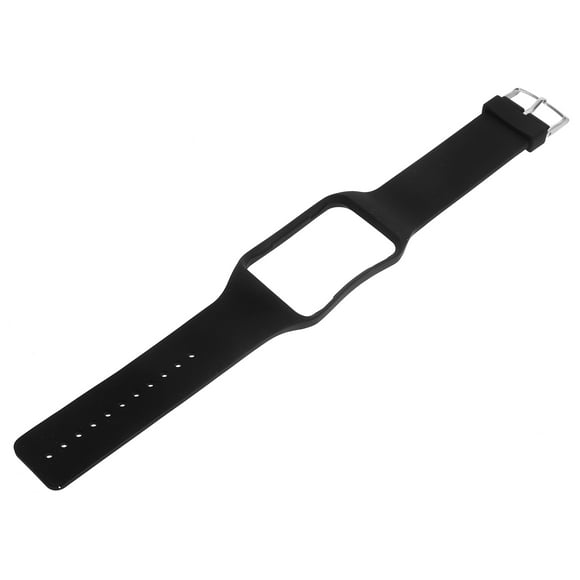 EeaseMX Correa de reloj PET simple Pulsera de color sólido Pulsera de repuesto Correa de reloj inteligente Compatible con Gear S R750 (Negro)