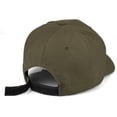thumbnail image 4 of Daxton Premium Mid Profile Hat Semi Curved Visor Olive Cap White Red Gothic Embroidered, Letter A, 4 of 4