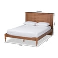 thumbnail image 4 of Danielle Traditional Rustic Ash Walnut Brown Finished Wood Full Size Platform Storage Bed, 4 of 11