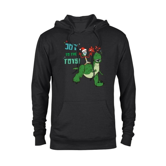 Disney PIXAR Joy to the Toy Story Forky & Rex Holiday - Pullover Hoodie for Adults - Customized-Black