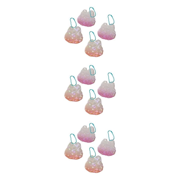 Justharion 4PCS Keychain Double Side Lightweight Portable Key Ring Transparent Holder Accessory Cellphone DIY Making Birthday 5x4.1x1 cm 5 3Set