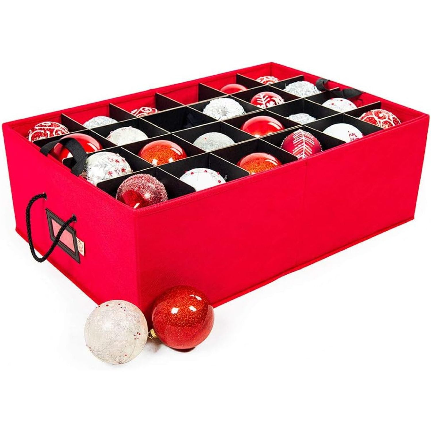 WBTAYB [Christmas Ornament Storage Box with Dividers] (Holds 48