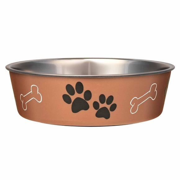 Cuencos para perros Loving Pets Bella de acero inoxidable a prueba de derrames