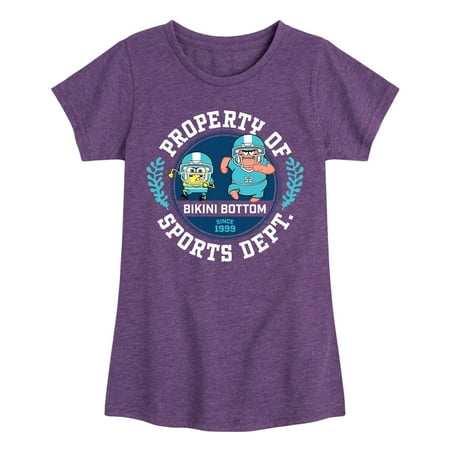 Spongebob Squarepants - Property Of Bikini Bottom Sports Dept - Girls Fitted Short Sleeve Graphic T-Shirt