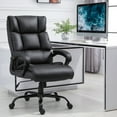 thumbnail image 2 of Vinsetto Ergonomic Office Chair Adjustable Height PU Leather Rocker Swivel, 2 of 10