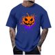 thumbnail image 1 of Blusas y camisas de manga corta y cuello redondo para hombre. Blusas/camisetas de manga corta con cuello redondo y estampado de Halloween para hombre. Blusa para hombre., 1 of 4