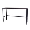 thumbnail image 6 of Ayka Sofa Bar Table w Nailhead Accent, 60 Inch Rectangular Brown Wood, 6 of 7
