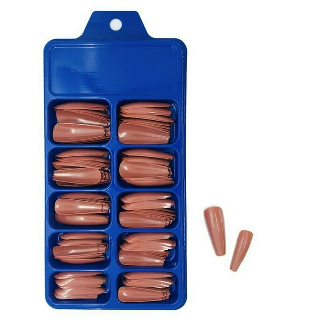 EIMELI 100Pcs/Set Fake Nails Full Cover Detachable Manicure Accessories Solid Color False Nail