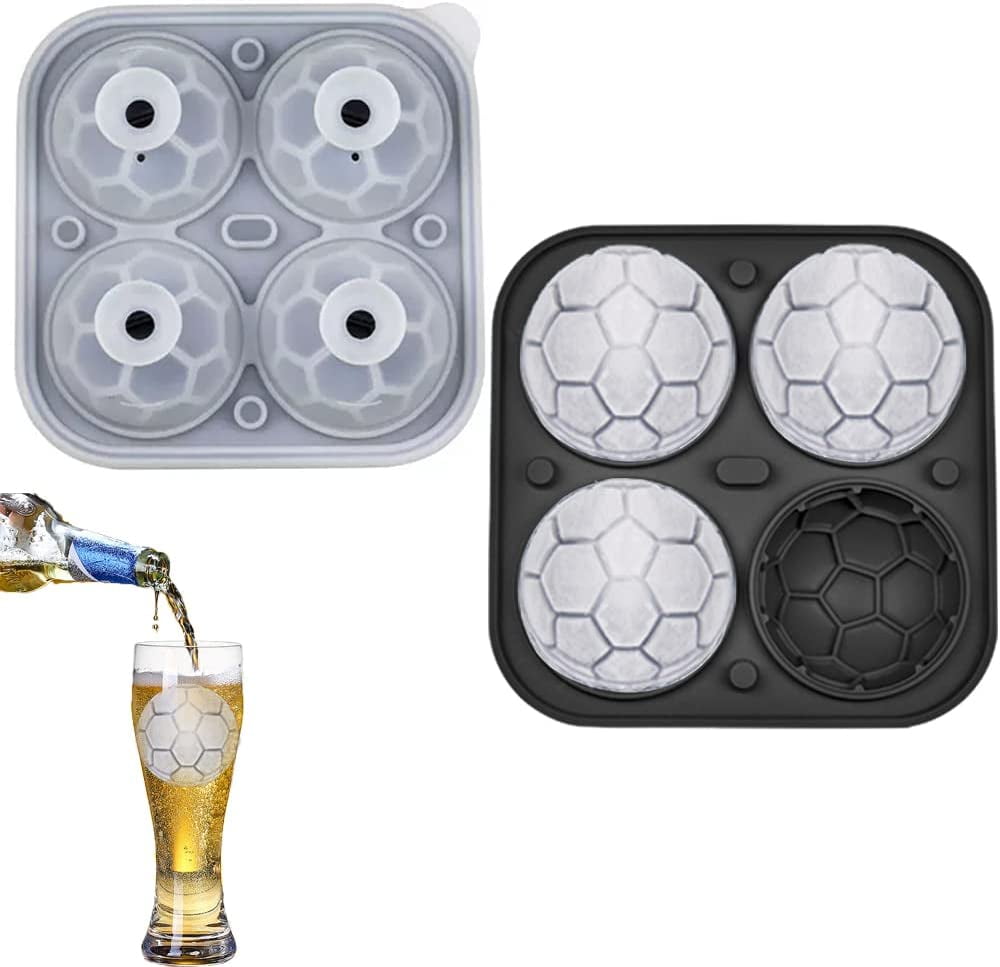 2 in 1, 3D Rose Ice Molds & Large Ice Cube Tray W/H lid, 4 Giant Fancy  Flower, 17 Big Hexagon Shape, Silicone Rubber Funny Ice Ball Maker for  Chilling Cocktails Juice