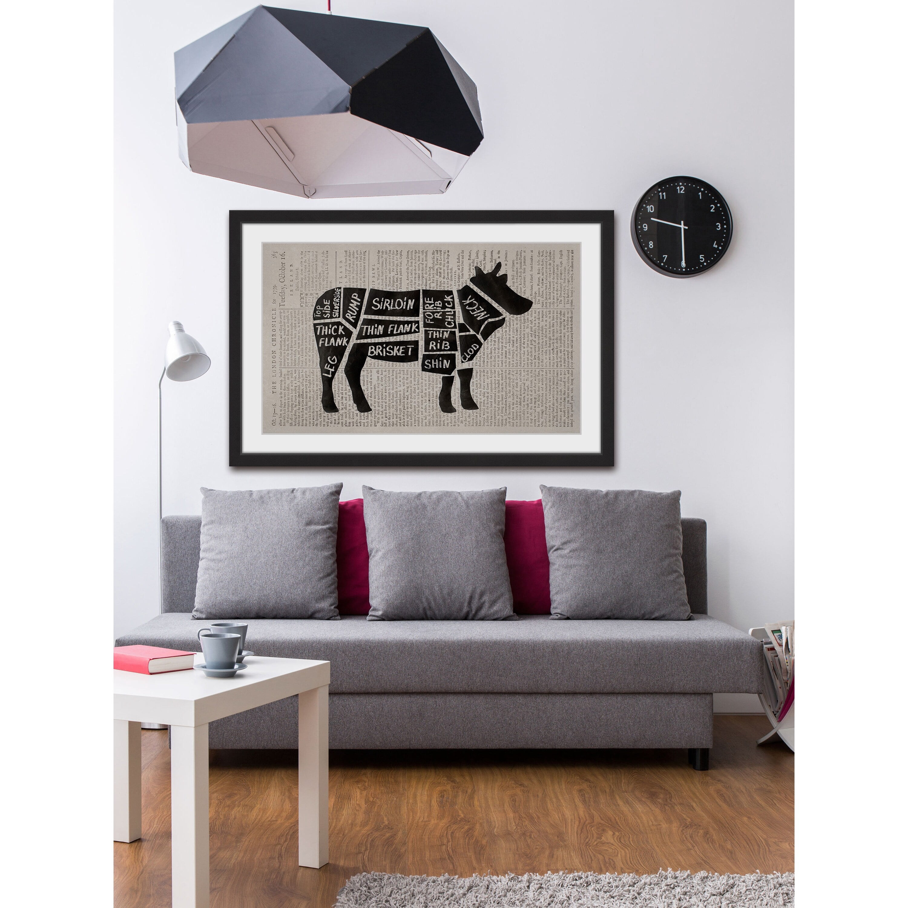 "Beef Cuts II" Framed Painting Print