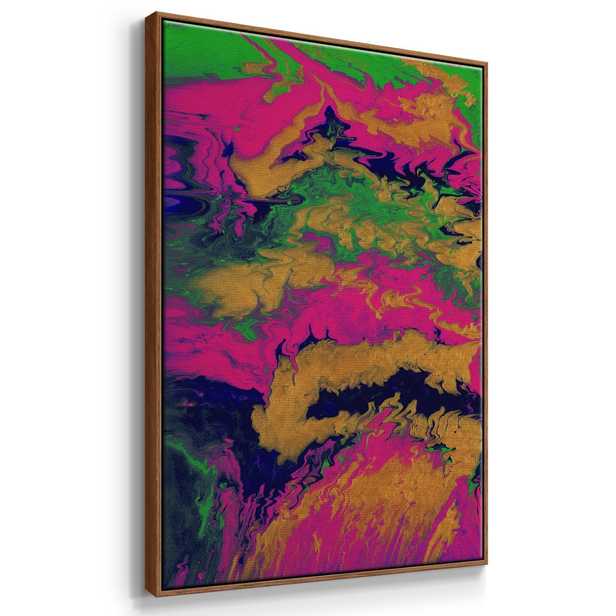 M48 Framed Premium Gallery Wrapped Canvas - Ready to Hang - 17 x 25 - Walnut Floating Frame