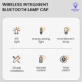 thumbnail image 4 of Ac85-265V E27 Lamp Base Smart LED Lamp Holder with Remote Control, Timer Function & Easy Installation for Bedrooms, Living Rooms & Home Lighting, 4 of 8