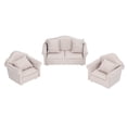thumbnail image 2 of Miniature Sofa Set, Dollhouse Furniture Delicate Simulation Soft Touch With Pillow For 3 Years Old Above For Living Room, 2 of 8