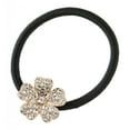 thumbnail image 3 of Cuerda de cabellero Elástica Cinta de Cabello Floral con Diamnates Artificiales Porta Cola para Mujer dorado Salvador Gomas para el cabello Cuerda Goma elástica, 3 of 10