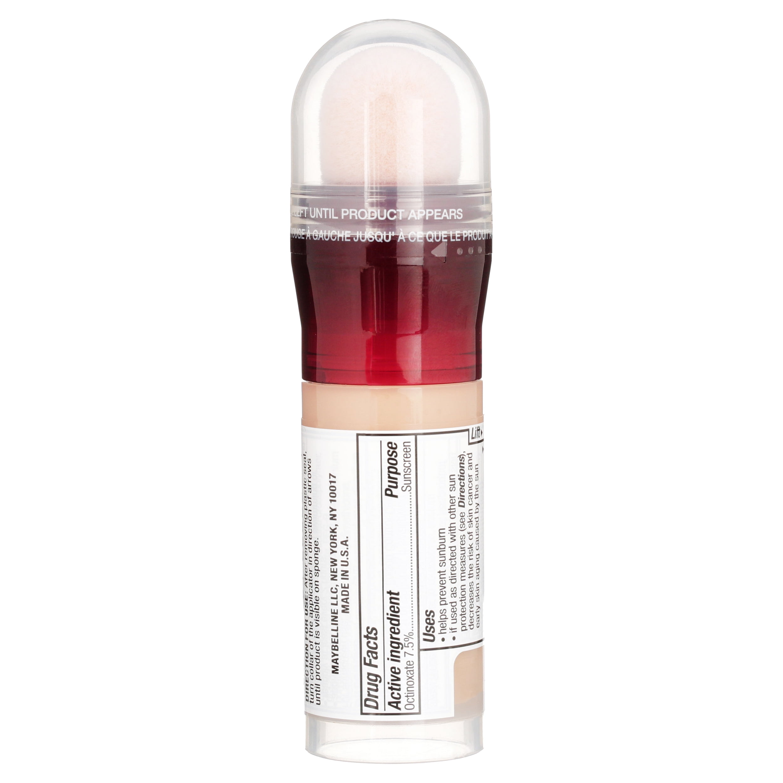 Eraser fl 18, Instant Maybelline Age Treatment Rewind Classic oz Ivory, SPF Makeup, 0.68