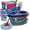 Rinseclean Spin Mop & Bucket + 2 Extra Refills, variant on Spin Mop & Bucket System | Clean with Clean Water | Removes of Bacteria
